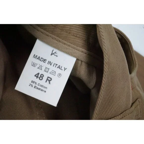 Isaia Sportivo Khaki Brown Twill Cotton Blend Pants Sz 48R BRAND NEW W TAGS